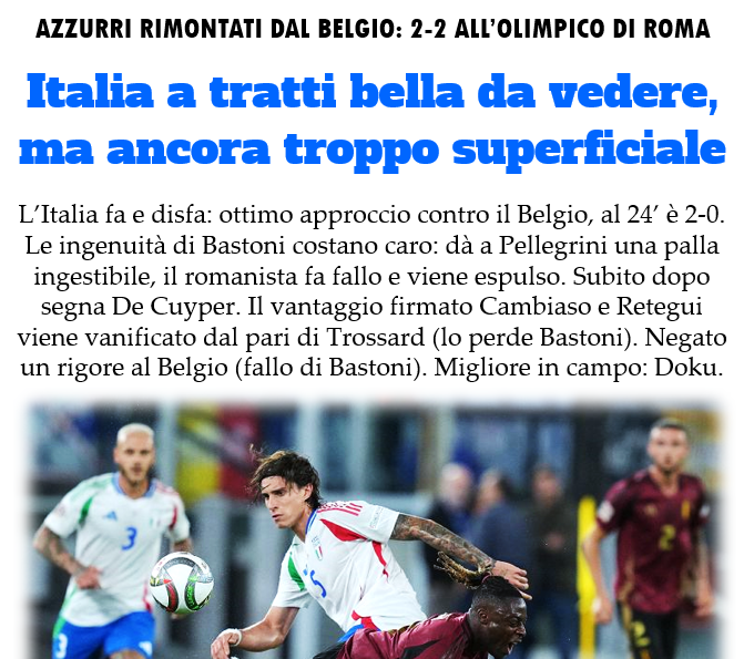 spezzone-prima-pagina_italia-2-2-belgio_nations-league_2024